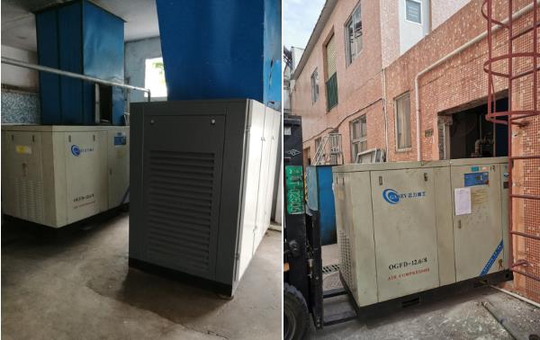 原使用2台国产75kw空压机